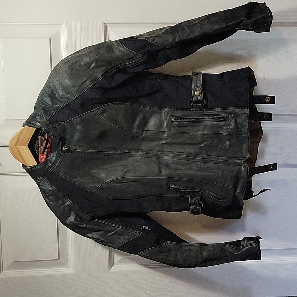 Womens leather riding jacket